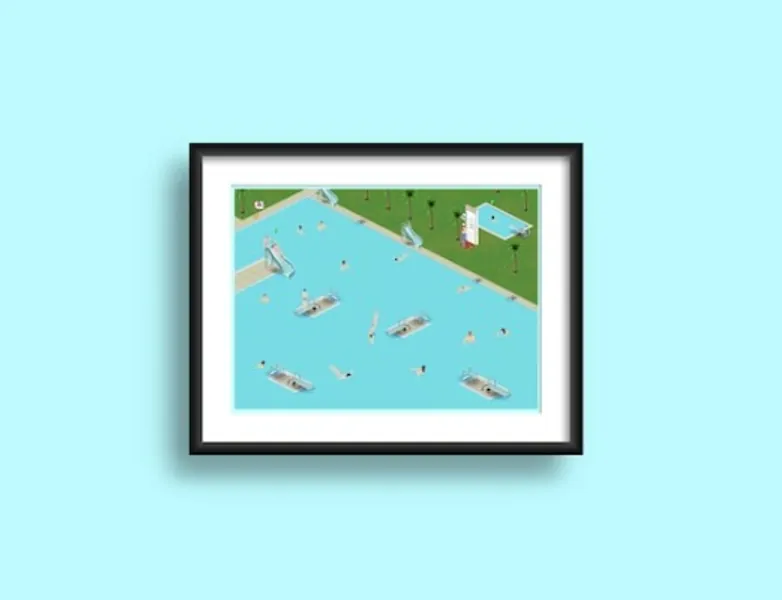 Can't Afford a Shower / A5 Sims Illustration | Etsy Australia