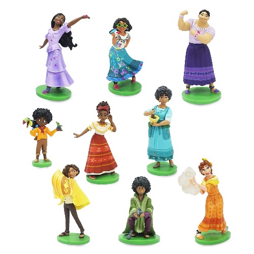 Disney Store Official Encanto Deluxe Figurine Playset, Encanto, 9 Pc, Detailed Encanto Figures Including Mirabel, Dolores, Camilo, Bruno, Antonio, Luisa, Isabela, Julietta and Pepa, For Ages 3+
