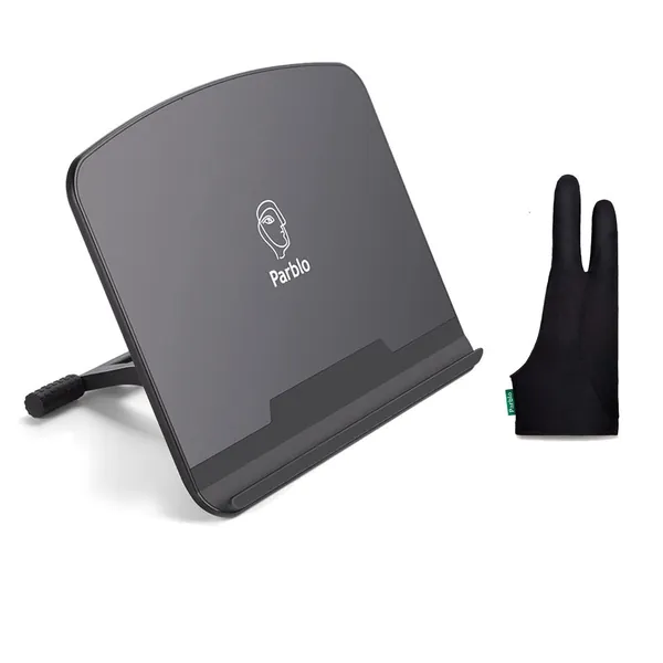 Parblo PR 100 Tablet Stand Holder with Two-Finger Glove Adjustable for 10 to 16 inch Drawing Tablets, iPad, iPad Air, Microsoft Surface Pro Series, Laptop