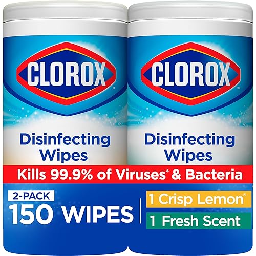 Clorox Disinfecting Wipes Value Pack, Bleach Free Cleaning Wipes, 75 Count Each, Pack of 2, Packaging May Vary - 75 Count (Pack of 2)