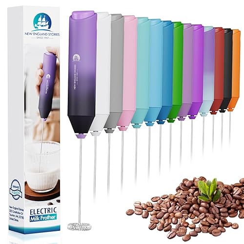 Powerful Milk Frother Handheld Foam Maker, Mini Whisk Drink Mixer for Coffee, Cappuccino, Latte, Matcha, Hot Chocolate, No Stand, Galaxy - No Stand - Galaxy