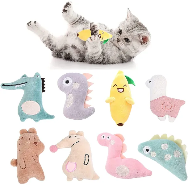 Ctznxiy Catnip Toys,Cat Toys for Indoor Cats,8 Pcs Cat Gifts for Cat Lovers,as Friends or Pillows to Accompany The Cat to Spend a Happy Time - 