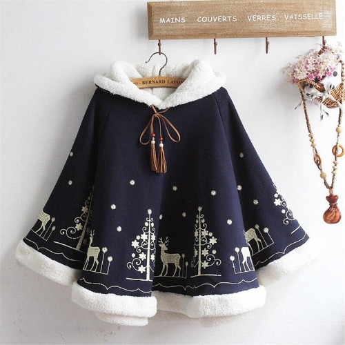 Winter Wonderland Fleece Poncho | Default Title