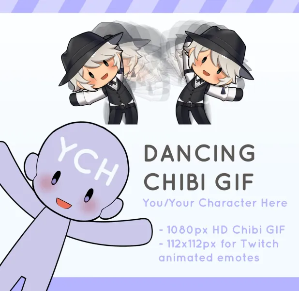 screampuffart | Dancing Chibi Emote