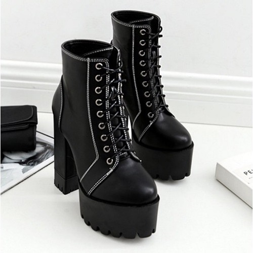 High Heels Bandage Boots