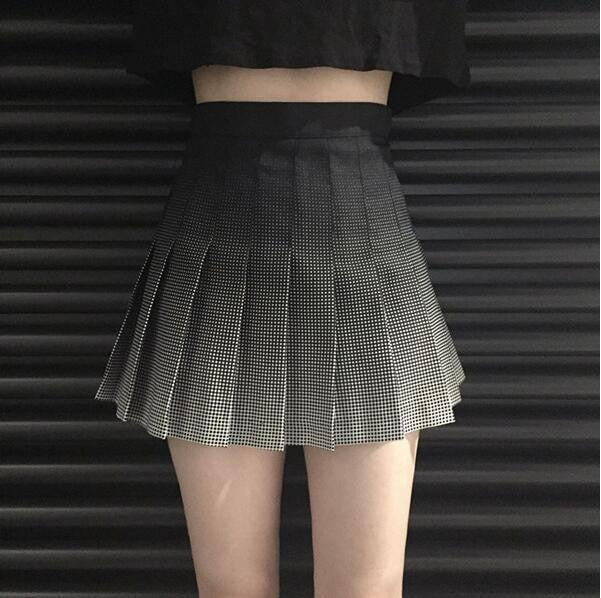 Ombre Black Tennis Skirt | M