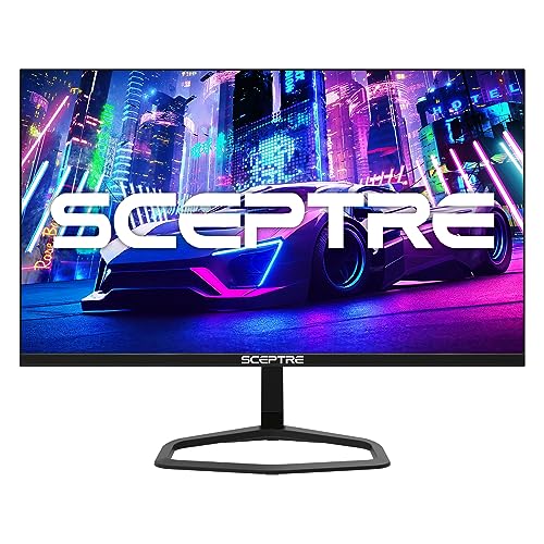 Sceptre 27-inch 240Hz Gaming Monitor 1ms 99% sRGB AMD FreeSync Premium DisplayPort x2 HDMI x2 Build-in Speakers, Machine Black (E278B-FWD240) - 27" 240HZ DP X2