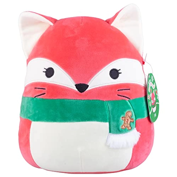 Squishmallow 10" Fox with Scarf - Official Kellytoy- Cute and Soft Winter Plush Stuffed Animal Toy - Great Gift for Kids