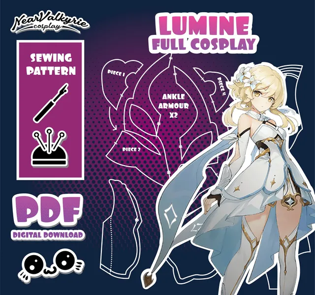 Lumine Full Cosplay Sewing Pattern