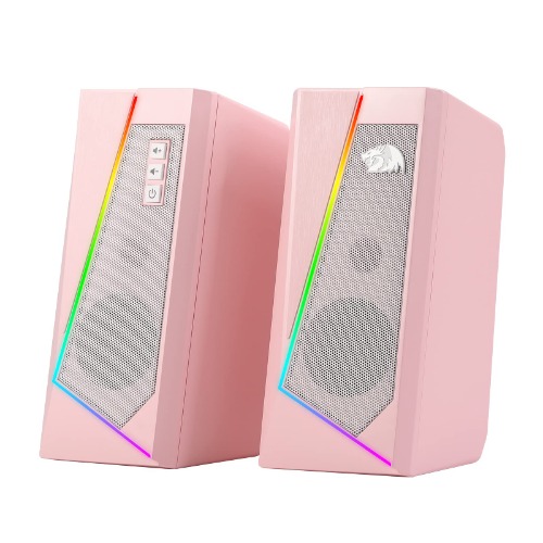 Redragon GS520 högtalare, RGB, 3,5 mm, rosa
