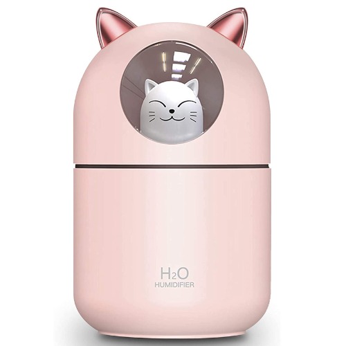 DUAO Cute Mist Humidifier for Home,Night Light Essential Pure for Baby Room,Easy Clean Quiet Operation Pink
