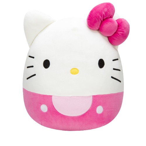 Squishmallows JWHK-12KP Hello Kitty Sanrio 30 cm rosa klänning lägg till truppen, Ultrasoft gosedjur medelstora, officiell Kelly-leksak plysch