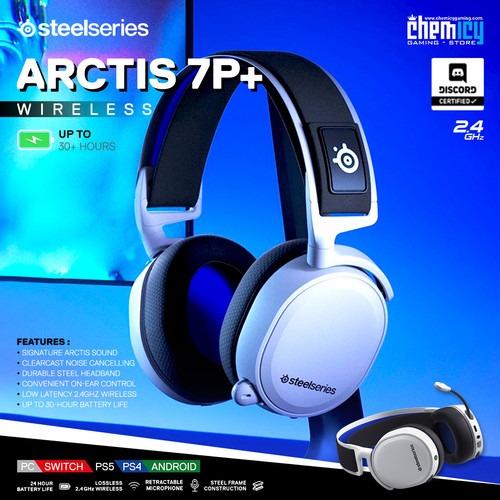 Steelseries Arctis 7P+ Wireless Gaming Headset - Putih di Chemicy Gaming | Tokopedia
