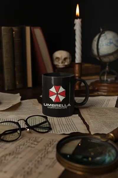 Resident Evil Mug, Umbrella Corporation Cup, Raccoon City Fans, Umbrella Corp Logo, Halloween Mug, Horror Mug, 11oz Movie Mug