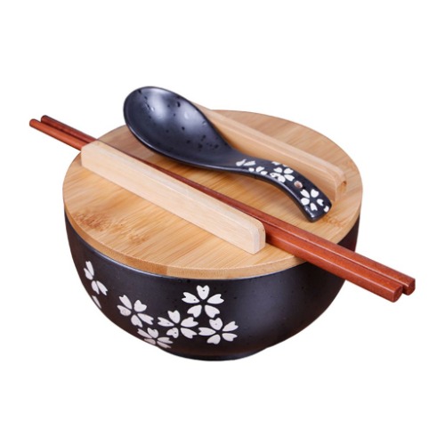 Japanische Schüssel mit Deckel ramen schüssel set ramen bowl mit Deckel und Löffel,asiatisches geschirr