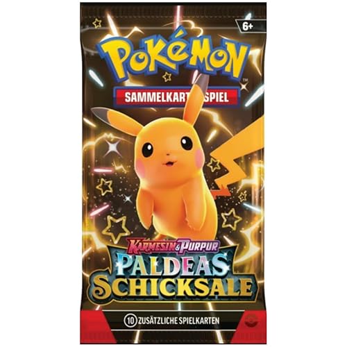 Pokemon PALDEAS SCHICKSALE Booster mit 10 wertvollen Sammelkarten - DEUTSCH + Heartforcards® Versandschutz