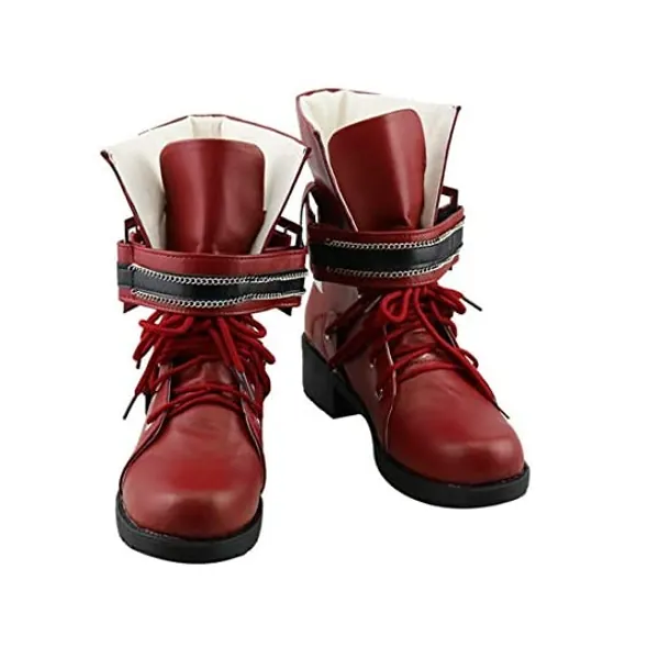 
                            Final Fantasy VII Remake Tifa Lockhart Cosplay Shoes Women Red Boots
                        