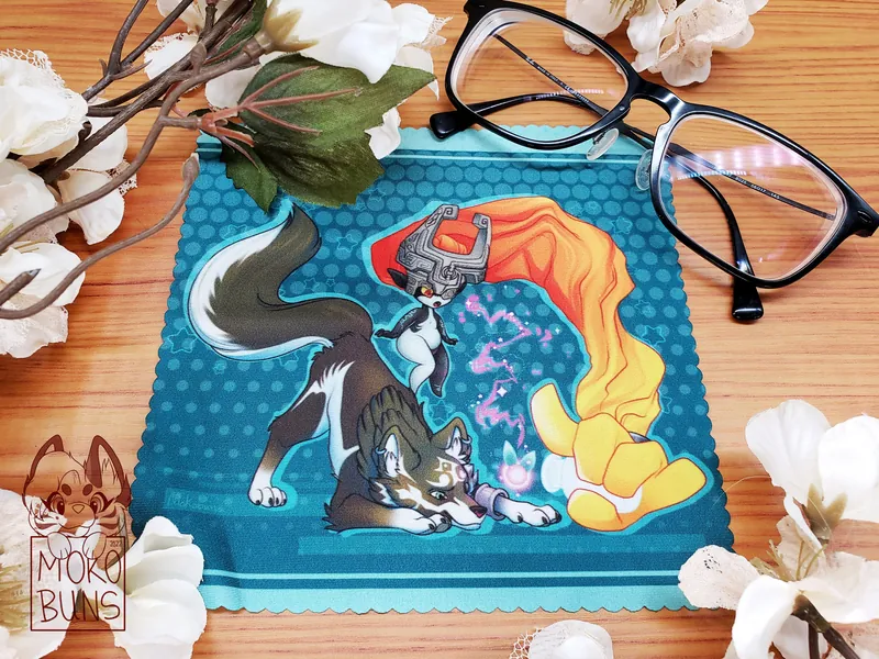Wolf Link and Midna Microfiber Cleaning Cloth