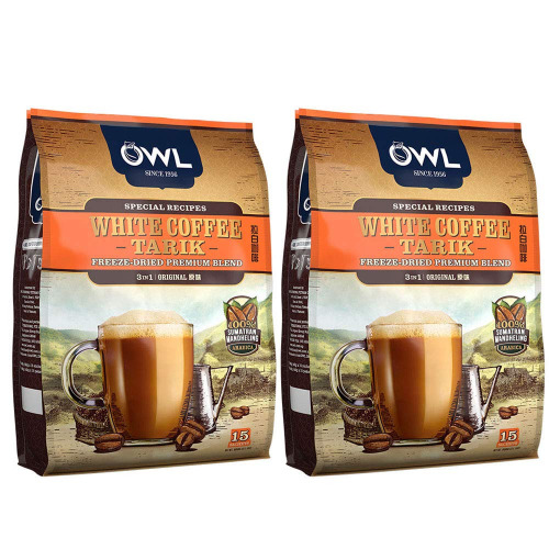 Owl 3-in-1 Freeze-Dried premium Blend White Coffee Tarik -Original 19 oz