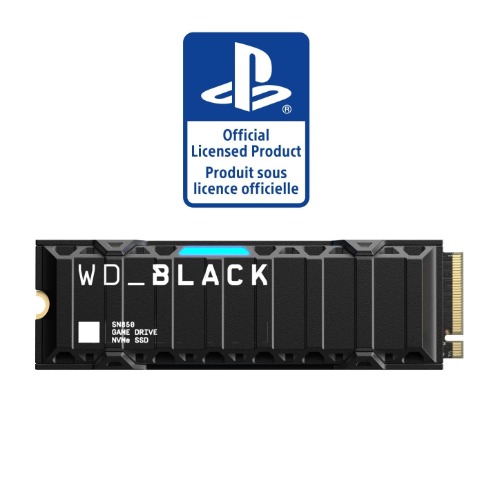 WD_BLACK 2TB SN850 NVMe SSD for PS5 Consoles Solid State Drive with Heatsink - Gen4 PCIe, M.2 2280, Up to 7,000 MB/s - WDBBKW0020BBK-WRSN - 2TB SSD w/ Heatsink for PS5 SSD