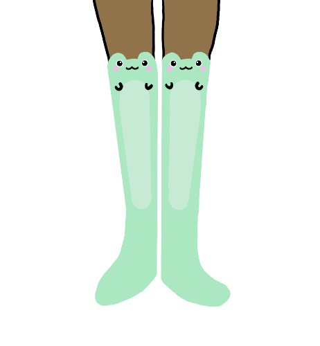 Frog Thigh High Compression Socks (Pre-Order| June Arrival) - S/M