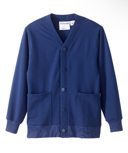 Magnetic Button Fleece Cardigan | Ink Blue | M