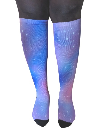 Pastel Galaxy Compression Socks - S/M