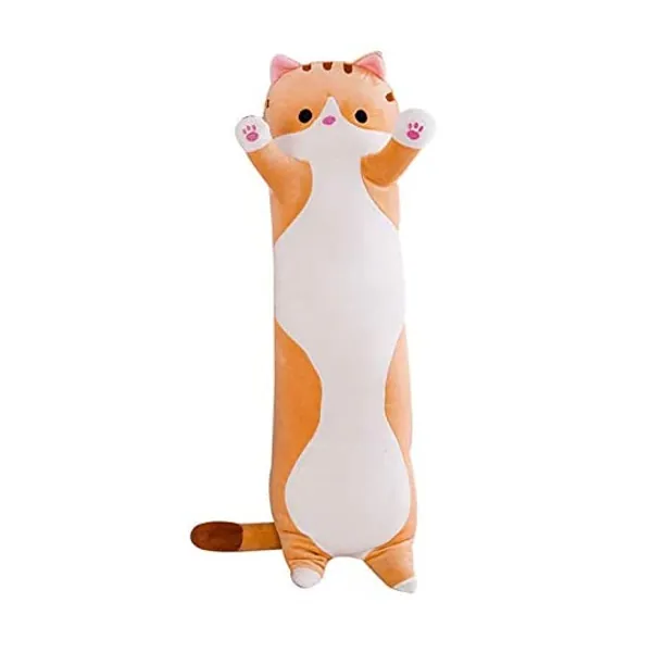 
                            LIVEDAY Cute Plush Cats Doll Soft Stuffed Plush Toy Long Throw Pillow Doll Toy Gift for Kids Girlfriend (130cm, Brown)
                        
