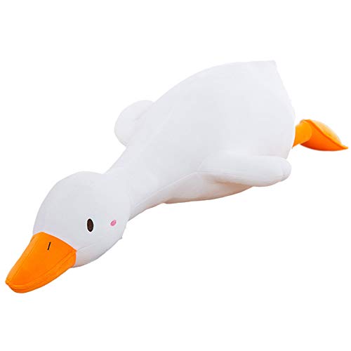 Goose Stuffed Animal Cute Duck Plush Toy Soft Goose Plushie Hugging Pillow Gift for Kids and Friends (White Round Eyes,25.6'') - 25.6'' - White Round Eyes