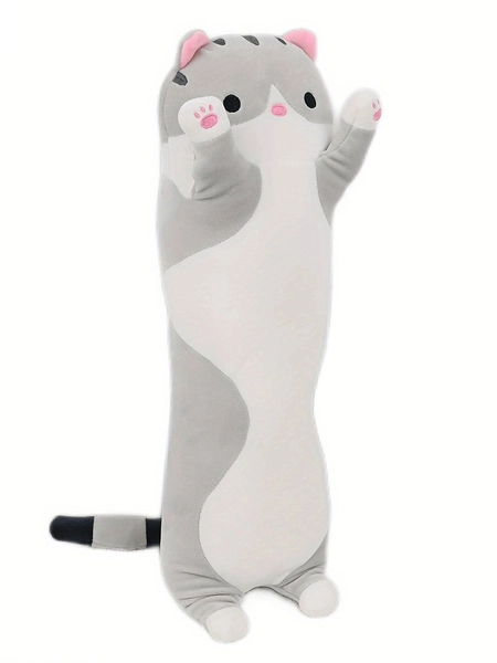 2 Sizes Cute Soft Long Cat Plush Toy Office Nap Pillow Sleeping Pillow Home Decoration Gift Gift Decoration