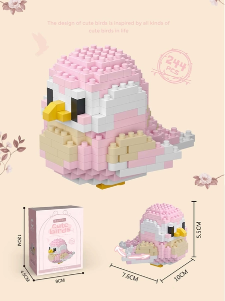Winged Little Bird Micro Particles Puzzle Building Blocks Animal Model, Desk Decor, Cute Gift For Beginners