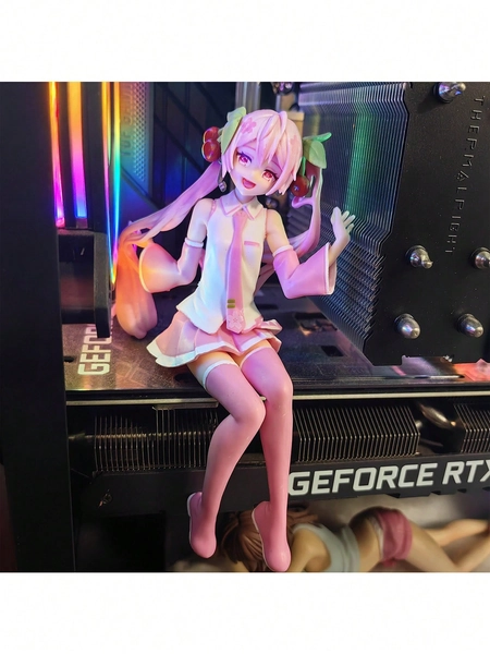 High Temperature Resistant Chassis Toy Decor, Anime Figure Of Beautiful Girl For Computer Interior Decoration