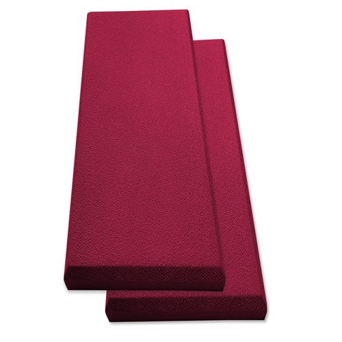 Tönnen RED BURGUNDY Acoustic Panel 2-pack 36x13x 2inch. Acoustic Panel Sound Absorbing for studios, offices - premium fiberglass - not made of acoustic foam- decorative soundproof panel