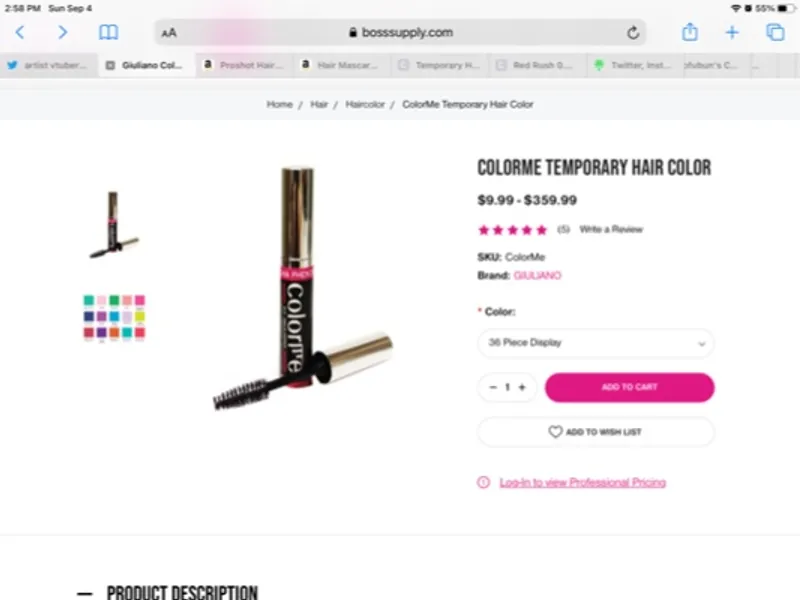 ColorMe Temporary Hair Color the 36 pack