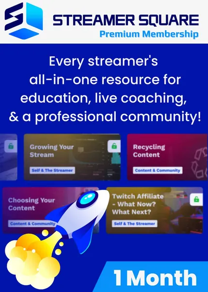Premium 1 Month Membership - StreamerSquare