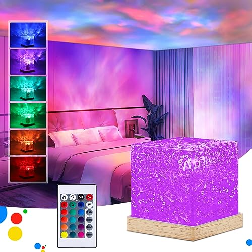 JIAWEN Galaxy Projector Light for Bedroom - Ocean Wave Sensory Light with 16 Colors, 30 Lighting Modes Star Light Projector for Kids, Ceiling Projector Night Light for Bedroom/Party/Game Rooms