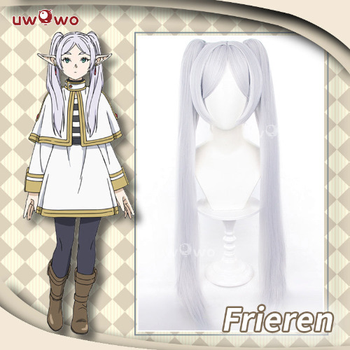 Uwowo Anime Frieren: Beyond Journey's End Frieren Cosplay Wig Two Colors Long Hair - 【Pre-sale】Grey