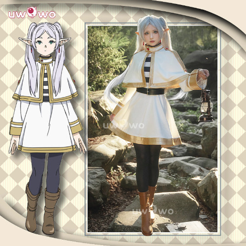 Uwowo Collab Series:  Plus Size Anime Frieren: Beyond Journey's End Frieren Cosplay Costume - 【In Stock】XXXL