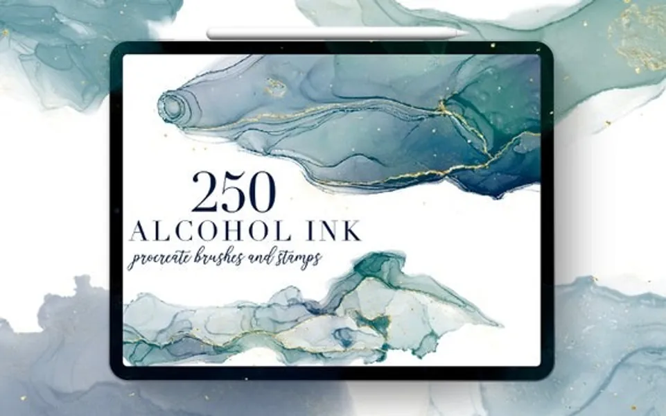 Alcohol Ink Procreate Brushes Procreate Stamps Procreate | Etsy France