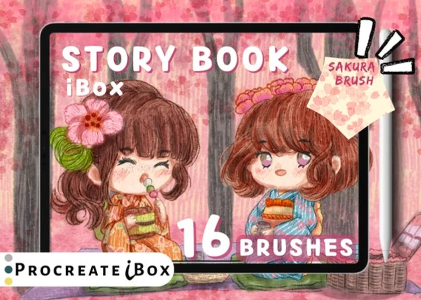 Procreate story book illustration brushes  Procreate cartoon | Etsy France