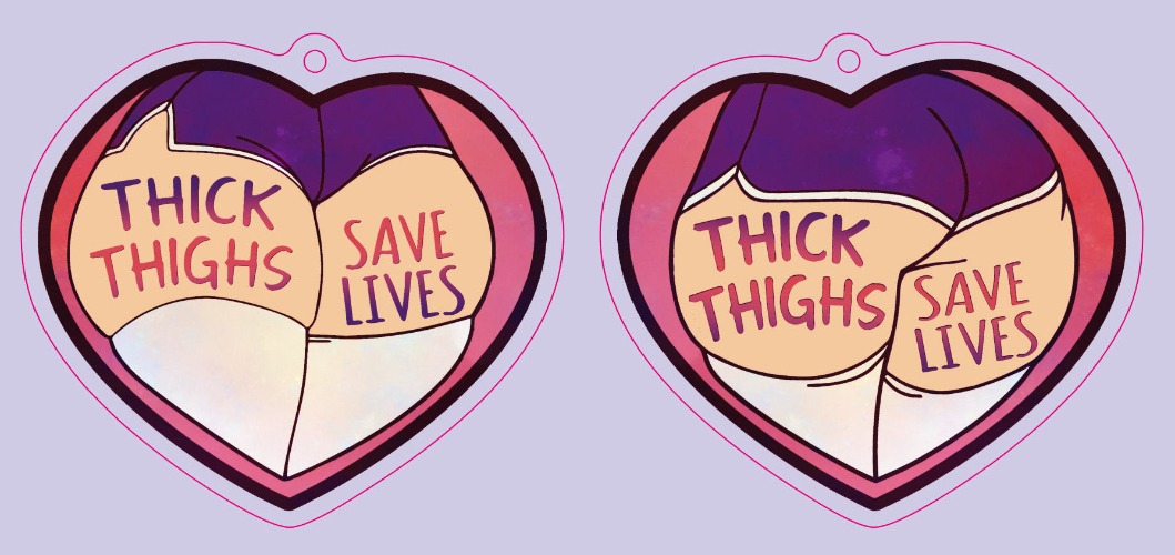 Thick Thighs Keychain 