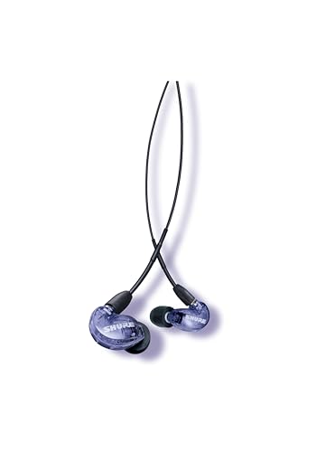 Shure SE215 Special Edition PRO Wired Earbuds - Professional Sound Isolating Earphones, Clear Sound & Deep Bass, Single Dynamic MicroDriver, Great for Music, Gaming, & Calls - Purple - Purple