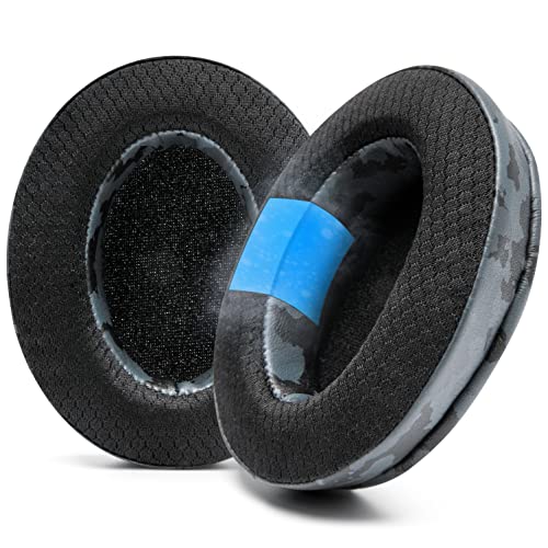 WC Freeze for Arctis Nova Headsets - Hybrid Fabric Cooling Gel Replacement Earpads for Arctis Nova Pro Wired, Pro for Xbox, 7/7X/7P Wireless, Nova 3/1/1P/1X by Wicked Cushions | Black Camo - Black Camo