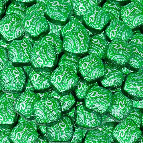 ASSORTIT X Dove Collab Premium Dark Chocolate Mint Swirl Candy Individually Wrapped Bulk 1 Lbs 56+ Pcs Bag (16-Oz) Limited Edition Holiday Chocolates for Christmas, Thanksgiving, & Special Occasions - Dark Chocolate