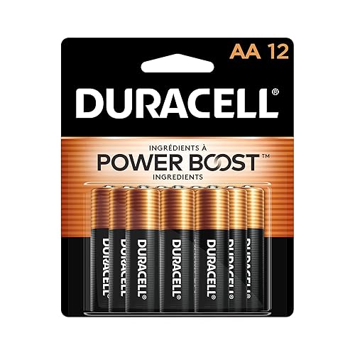 Duracell Coppertop AA Batteries with Power Boost Ingredients, 12 Count (Pack of 1), Double A Battery with Long-lasting Power, Alkaline AA Battery for Household and Office Devices - 12 count (Pack of 1) - AA - Batteries