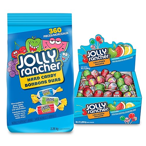 Jolly Rancher Hard Candy Bundle - Includes Assorted Bulk Hard Candy & Lollipops - Pack of 1 - Jolly Rancher Candy Bundle
