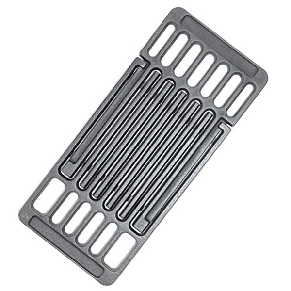 Hongso Extension Cast Iron Cooking Grate Adjustable Grill Grid Replacement for BBQ Grills Gas Eletric Grills, Universal Cooking Grids Extend from 14" up to 20" L, PCB001