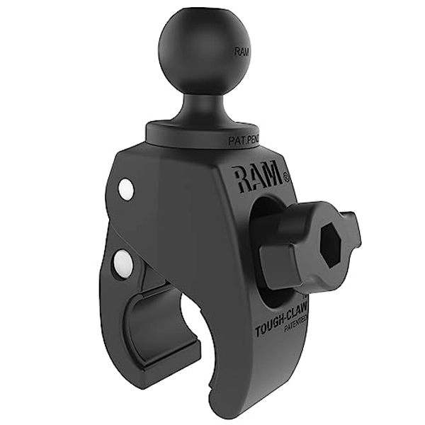 RAM Mounts RAP-B-400U Tough-Claw Small Clamp Base with Ball with B Size 1" Ball for Rails 0.625" to 1.14" in Diameter