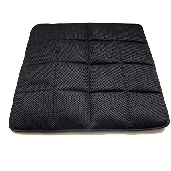DGQ Natural Bamboo Charcoal Non-Slip Seat Cushion 17.7" 17.7"- Home Office Car Chair Cover Pad Mat (Pack of 1，Black)