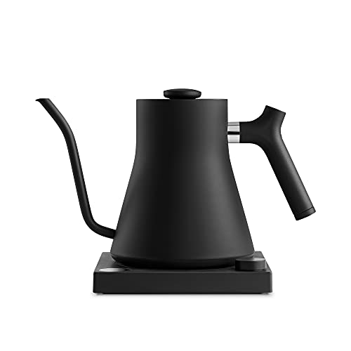 Fellow Stagg EKG Electric Gooseneck Kettle - Pour-Over Coffee and Tea Kettle - Stainless Steel Water Boiler - Quick Heating for Boiling Water - Matte Black - 0.9 Liter (220v, G Plug) - Matte Black - 220v, Type G Plug